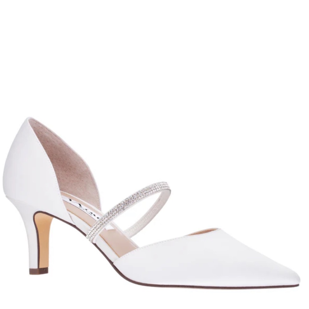 Wedding shoes - white heels - bridal & reception shoes